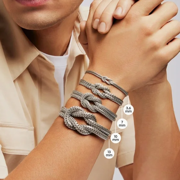 ❤️John Hardy❤️ - Love Knot Bracelet, Sterling Silver, 10MM